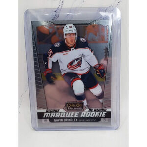 2024 OPC O-Pee-Chee Platinum Gavin Brindley #229 RC Marquee Rookie Blue Jackets